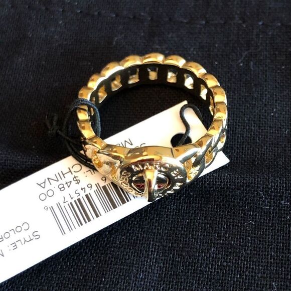 MARC by MARC JACOBS - NWT “Katie” Turnlock Chain Fashion Ring. Sz S-M (5-6) - Picture 7 of 16